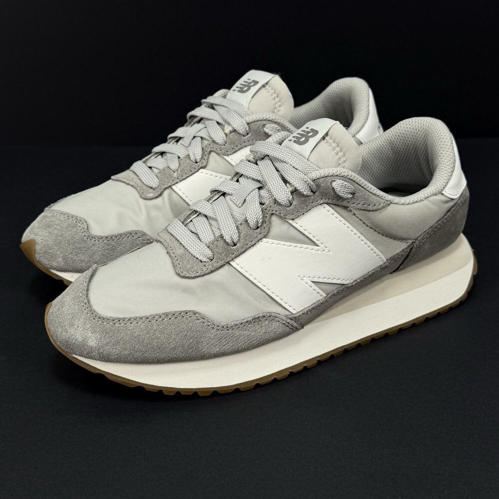 New Balance 237 Women’s 8 Gray White WS237NM Retro Running Shoes Sneakers